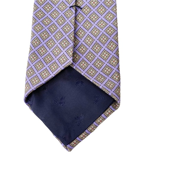 Brooks Brothers Italian Silk Tie Purple Print Mens - Picture 4 of 7